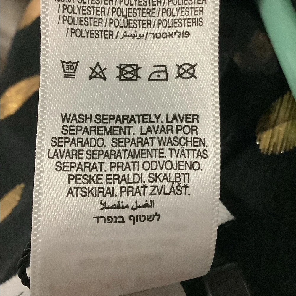 NWT Never Fully Dressed Black Multi Way flowy Dress/cover Gold dots on sheer - Picture 12 of 13